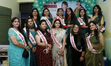 किड्जी गाजियाबाद में लगा हरियाली तीज मेला