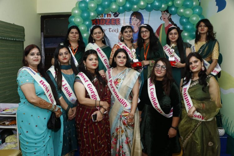 किड्जी गाजियाबाद में लगा हरियाली तीज मेला