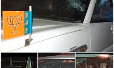 यूपी में बीजेपी प्रत्याशी की चुनावी सभा में  उपद्रव , पथराव में कई गाड़ियां क्षतिग्रस्त , कई घायल