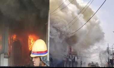 Hapur : जागरूकता अभियान के एक दिन बाद भीषण आग की लपटों में घिरी हापुड की गोल मार्किट ,कई दुकानों में हुआ भारी नुकसान ,जिम्मेदार कौन?