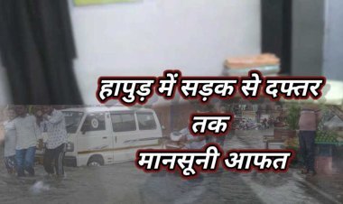 Video: हापुड़ में मानसूनी आफत , सड़क से लेकर सरकारी दफ्तर तक हर ओर ये हुआ हाल , रुकी रफ्तार